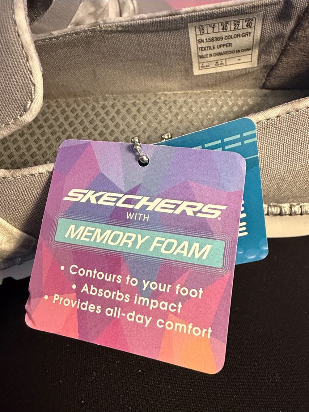 🔥🔥🔥🔥SUMMER SUPER SALE🎉🎊Skechers Women's Light Gray Slip-On Knot-Accent Loafers - Picture 4 of 4
